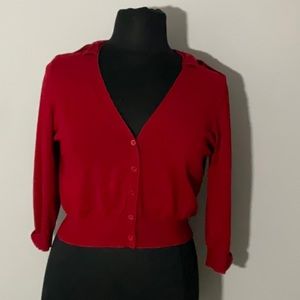 CITY CHIC RED CARDIGAN WITH BOW DETAIL PLUS SIZE SIZE 14/CITY CHIC SIZE XS